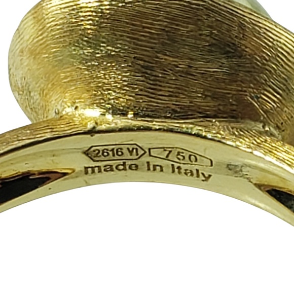 Marco Bicego 18K Yellow Gold Cabochon Citrine Jaipur Frame Ring Size 7.5 #20326 - Picture 6 of 8